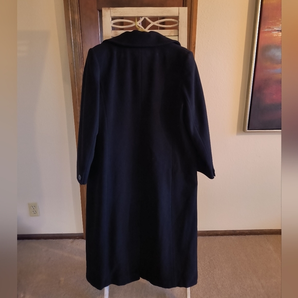 Forecaster of Boston Vintage Black Lambs Wool Long Overcoat - Picture 3 of 9